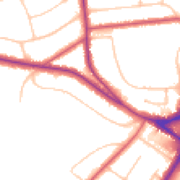 Daytime road noise heatmap for CR8 3EH