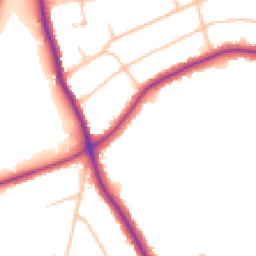 Daytime road noise heatmap for CR8 3HR