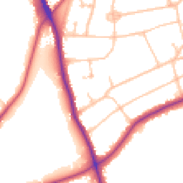 Daytime road noise heatmap for CR8 3PR