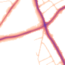Daytime road noise heatmap for CR8 3PZ