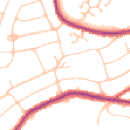 Daytime road noise heatmap for CR8 3QW