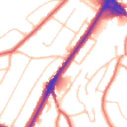 Daytime road noise heatmap for CR8 4DA