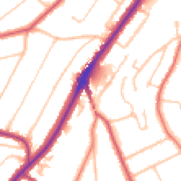 Daytime road noise heatmap for CR8 4DG