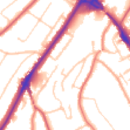 Daytime road noise heatmap for CR8 4DZ