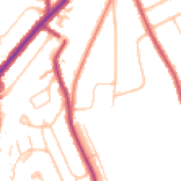 Daytime road noise heatmap for CR8 4EJ