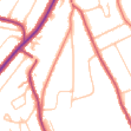 Daytime road noise heatmap for CR8 4FP