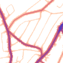 Daytime road noise heatmap for CR8 4LG