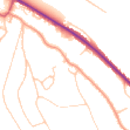 Daytime road noise heatmap for CR8 5DH