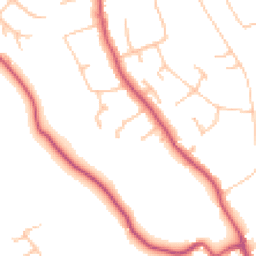 Daytime road noise heatmap for CR8 5HT