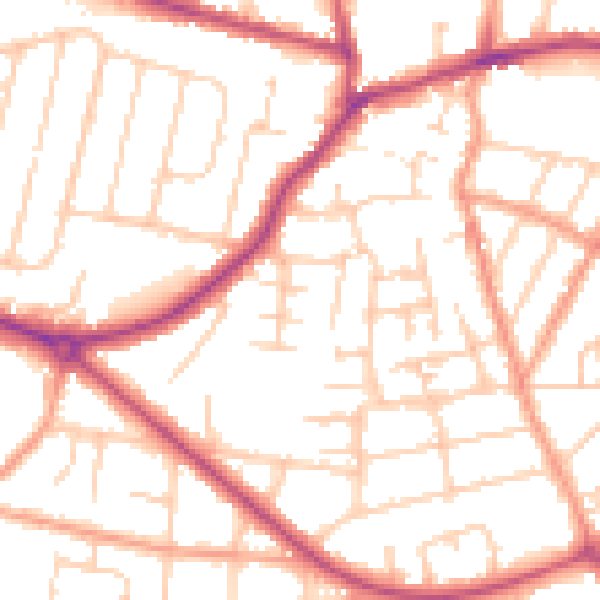 Daytime road noise heatmap for CT11 0BQ