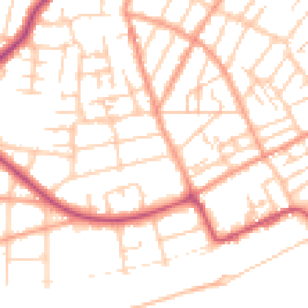 Daytime road noise heatmap for CT11 0ER