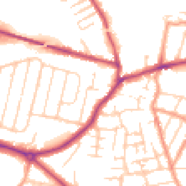 Daytime road noise heatmap for CT11 0RD