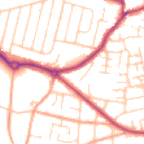 Daytime road noise heatmap for CT11 0RZ