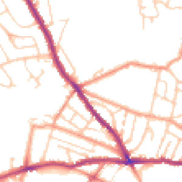 Daytime road noise heatmap for CT11 7HS