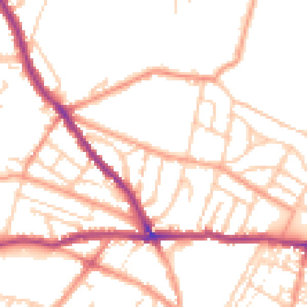 Daytime road noise heatmap for CT11 7JA
