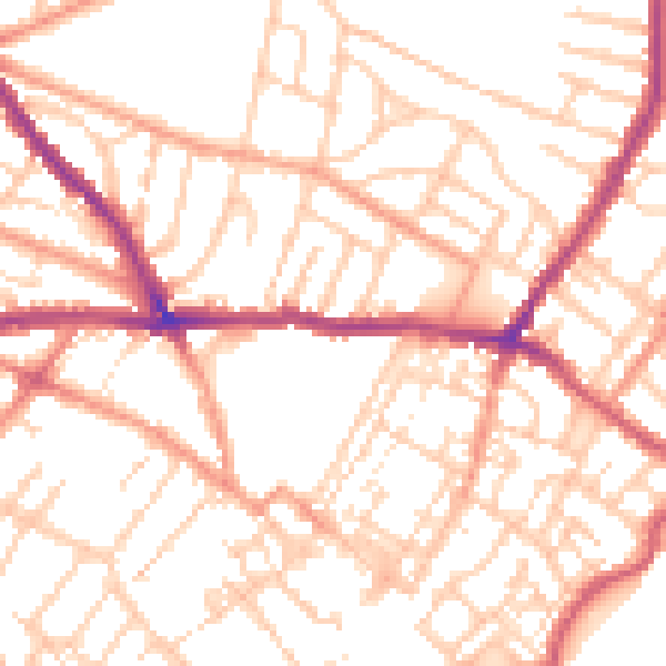 Daytime road noise heatmap for CT11 7NG