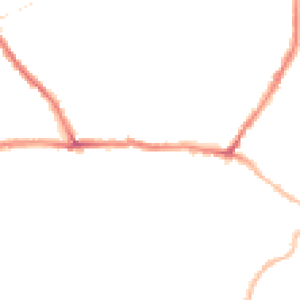 Night-time road noise heatmap for CT11 7NG