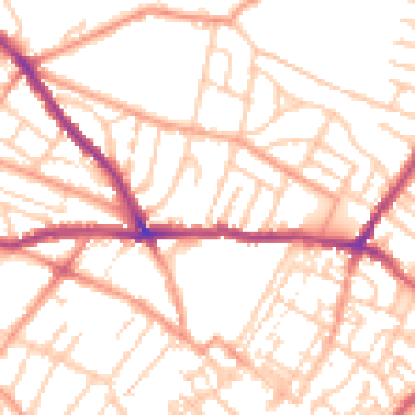 Daytime road noise heatmap for CT11 7PE