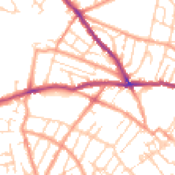 Daytime road noise heatmap for CT11 7QW