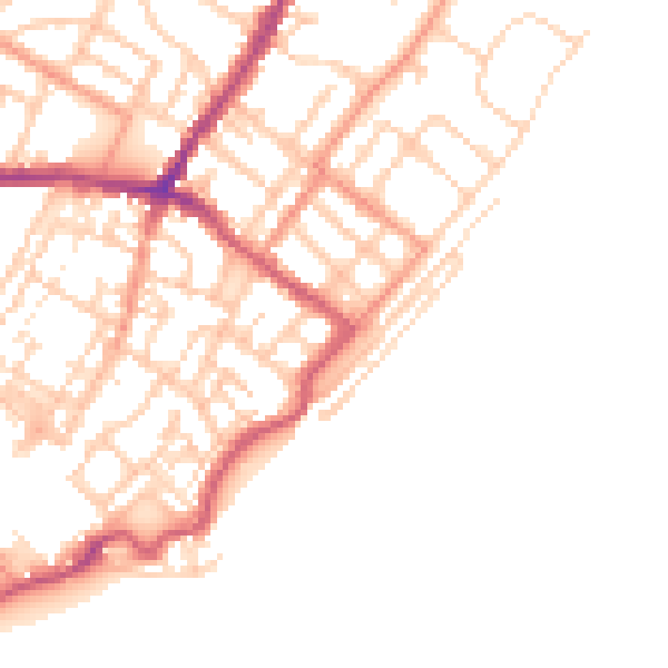 Daytime road noise heatmap for CT11 8DF