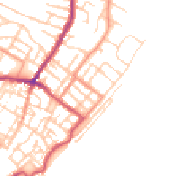 Daytime road noise heatmap for CT11 8DY