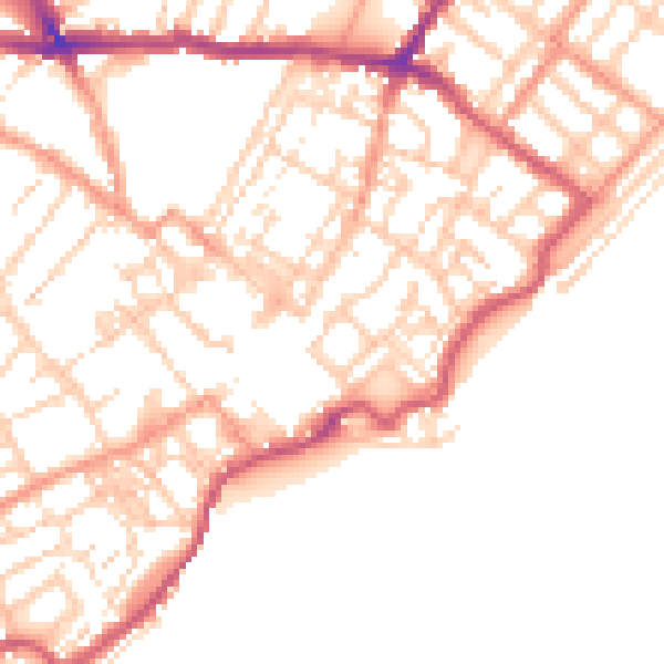 Daytime road noise heatmap for CT11 8HW