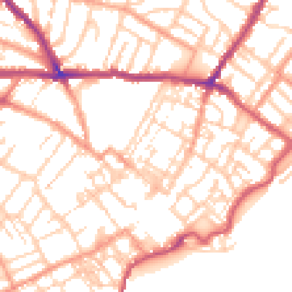 Daytime road noise heatmap for CT11 8QF