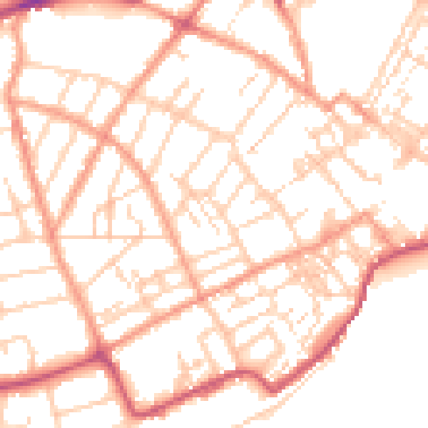 Daytime road noise heatmap for CT11 9BU