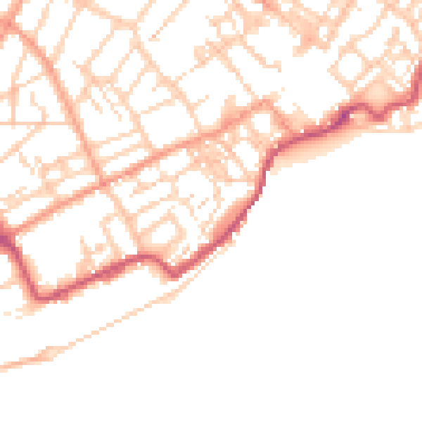 Daytime road noise heatmap for CT11 9JG