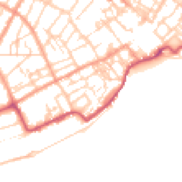 Daytime road noise heatmap for CT11 9JJ