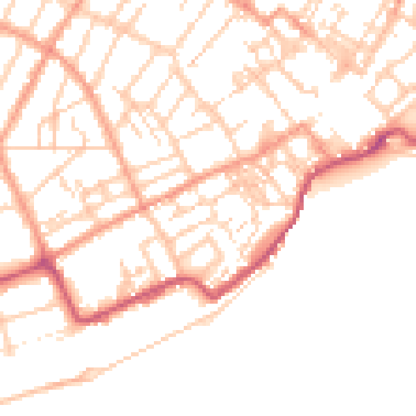 Daytime road noise heatmap for CT11 9JL