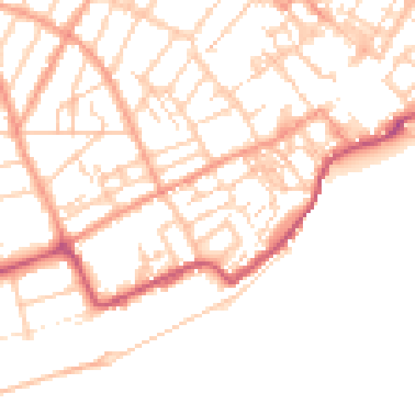 Daytime road noise heatmap for CT11 9JU