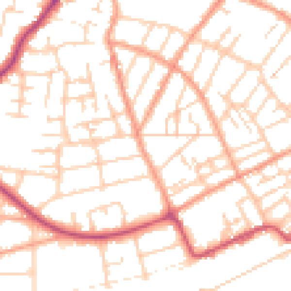 Daytime road noise heatmap for CT11 9LP