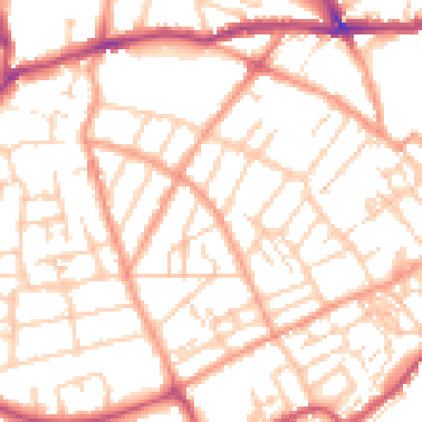Daytime road noise heatmap for CT11 9QY