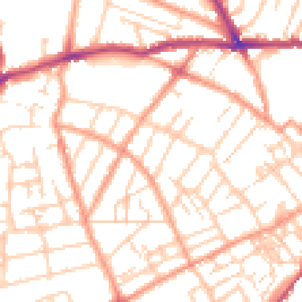 Daytime road noise heatmap for CT11 9SU
