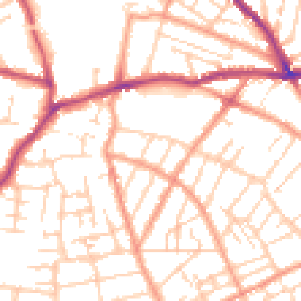 Daytime road noise heatmap for CT11 9TB