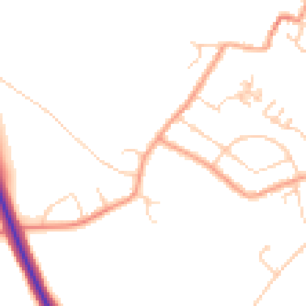 Daytime road noise heatmap for CT13 0BA