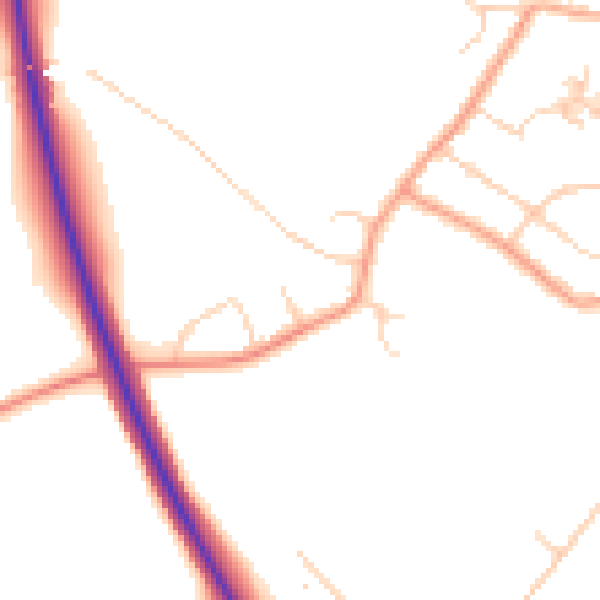 Daytime road noise heatmap for CT13 0BE