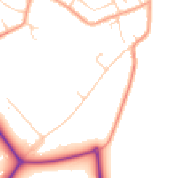 Daytime road noise heatmap for CT13 0DA