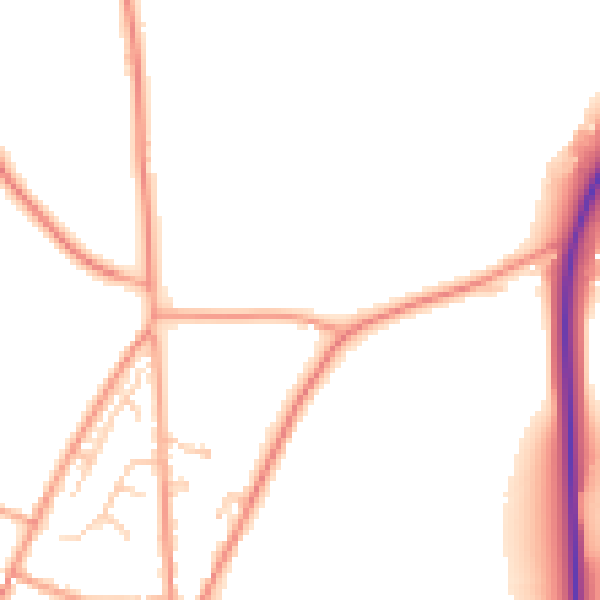Daytime road noise heatmap for CT13 0DJ