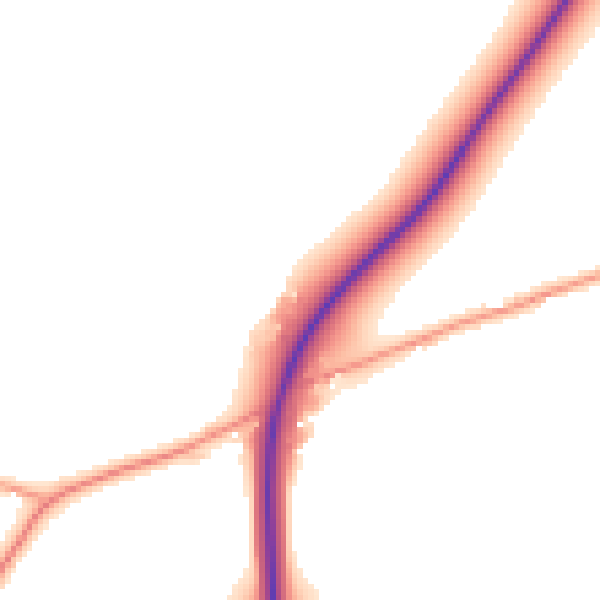 Daytime road noise heatmap for CT13 0DQ