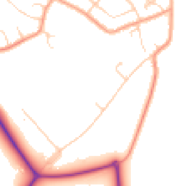 Daytime road noise heatmap for CT13 0GQ