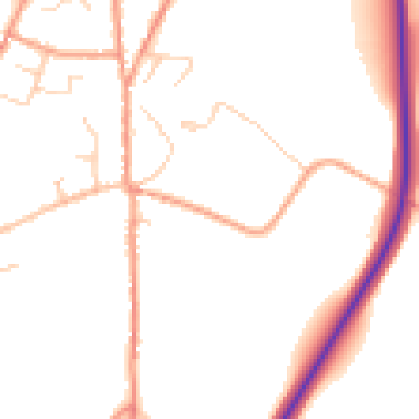 Daytime road noise heatmap for CT13 0HR