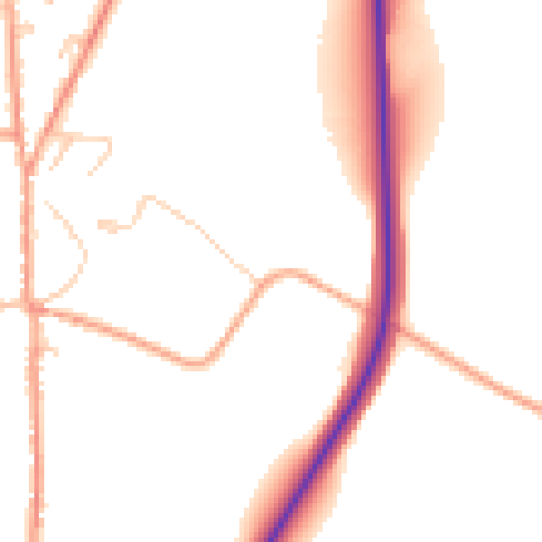 Daytime road noise heatmap for CT13 0HT