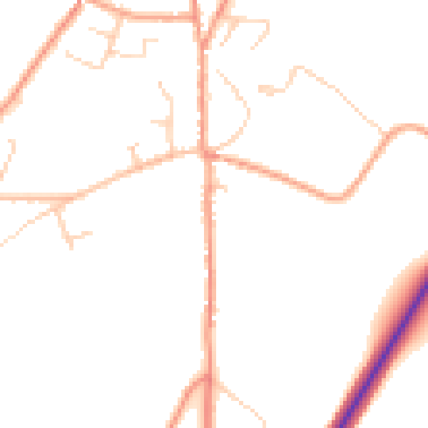 Daytime road noise heatmap for CT13 0JF