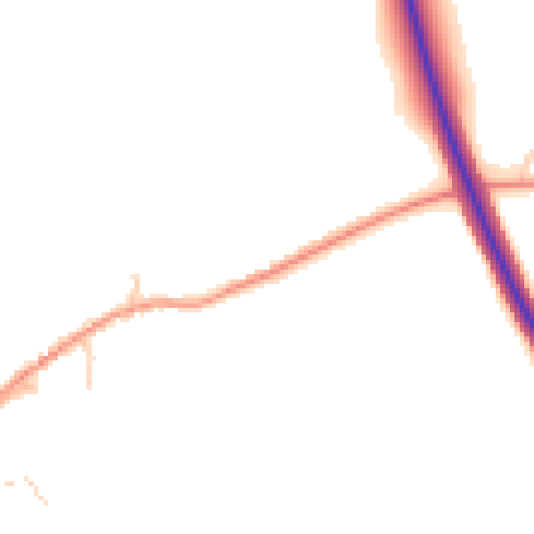 Daytime road noise heatmap for CT13 0LZ