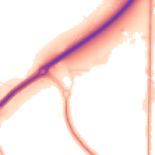Daytime road noise heatmap for CT13 9FR