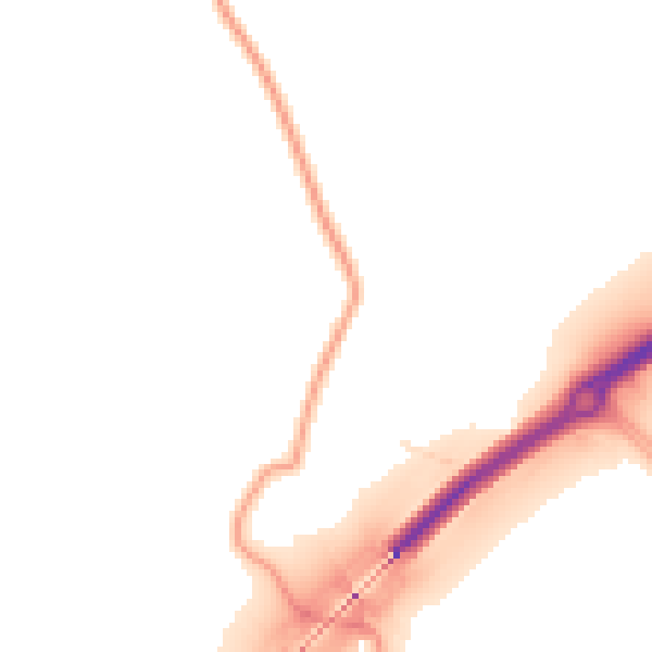 Daytime road noise heatmap for CT13 9JQ