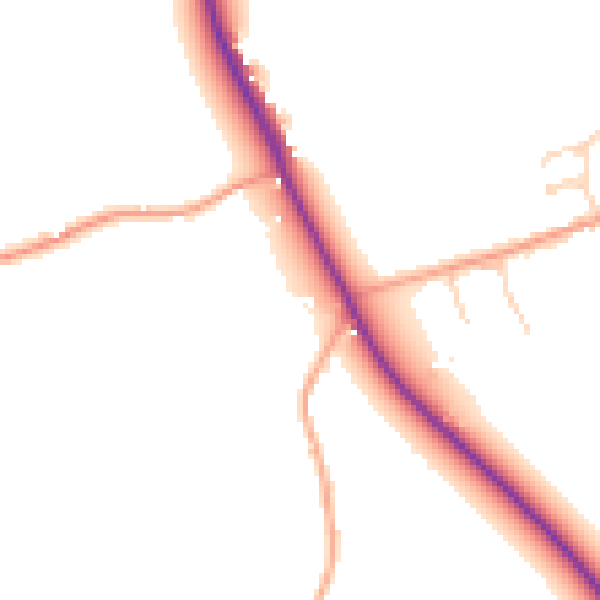 Daytime road noise heatmap for CT14 0BD