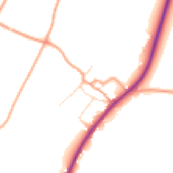 Daytime road noise heatmap for CT14 8FD